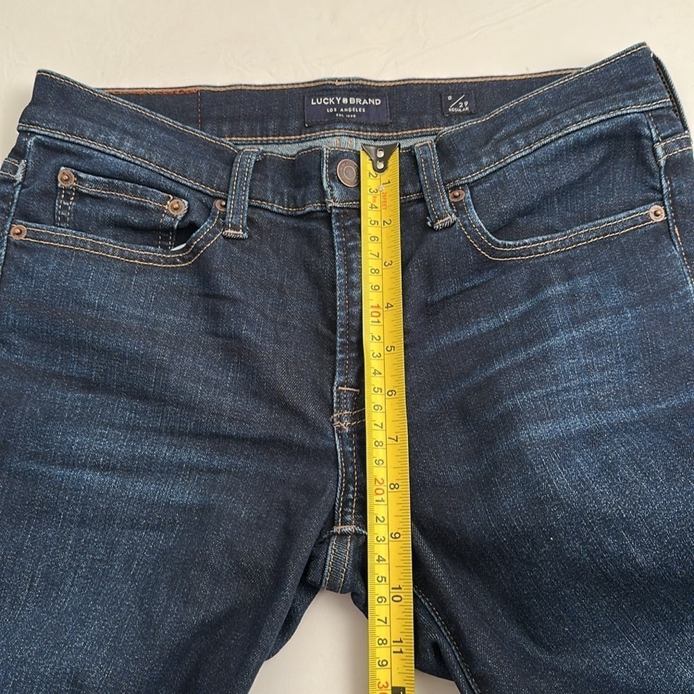Lucky Brand mid rise sweet straight dark rinse blue jeans - Picture 10 of 14